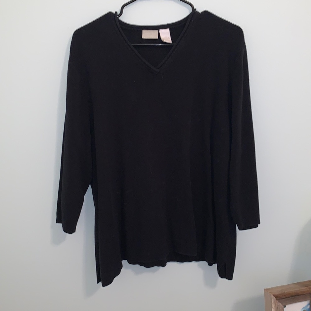 Fieldgear women black 2XL thick quarter sleeve top